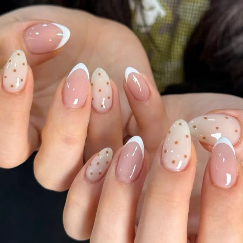 Aurora Glow – Nude Pink Ombré Press-On Nails