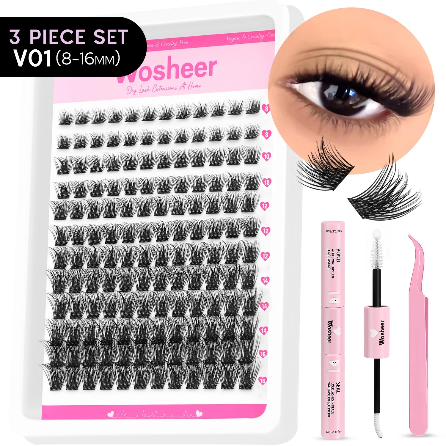 Wosheer 5-Minute Salon Lash Kit
