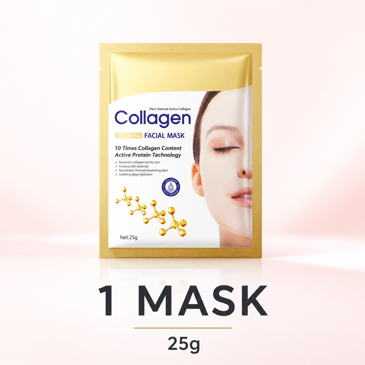 CollaGlow – Single Mask, 1 facial mask at 25g | Glow Vanta