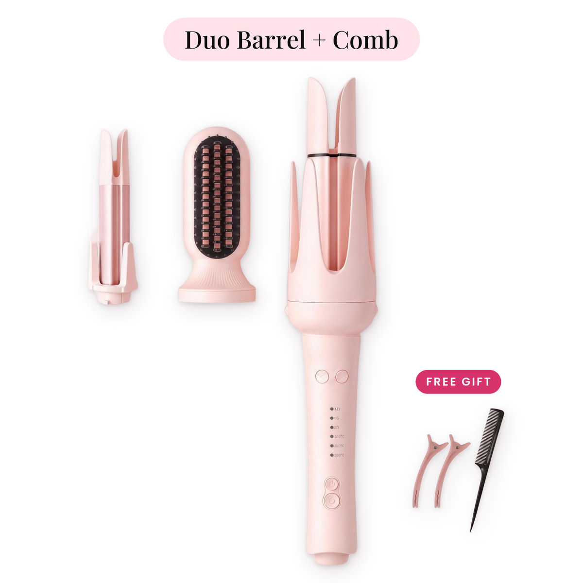 GlowCurl Pro – Duo Barrel + Comb | Glow Vanta
