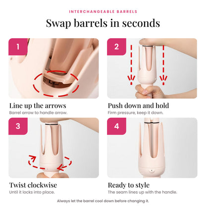 GlowCurl Pro – how to swap barrels in four steps