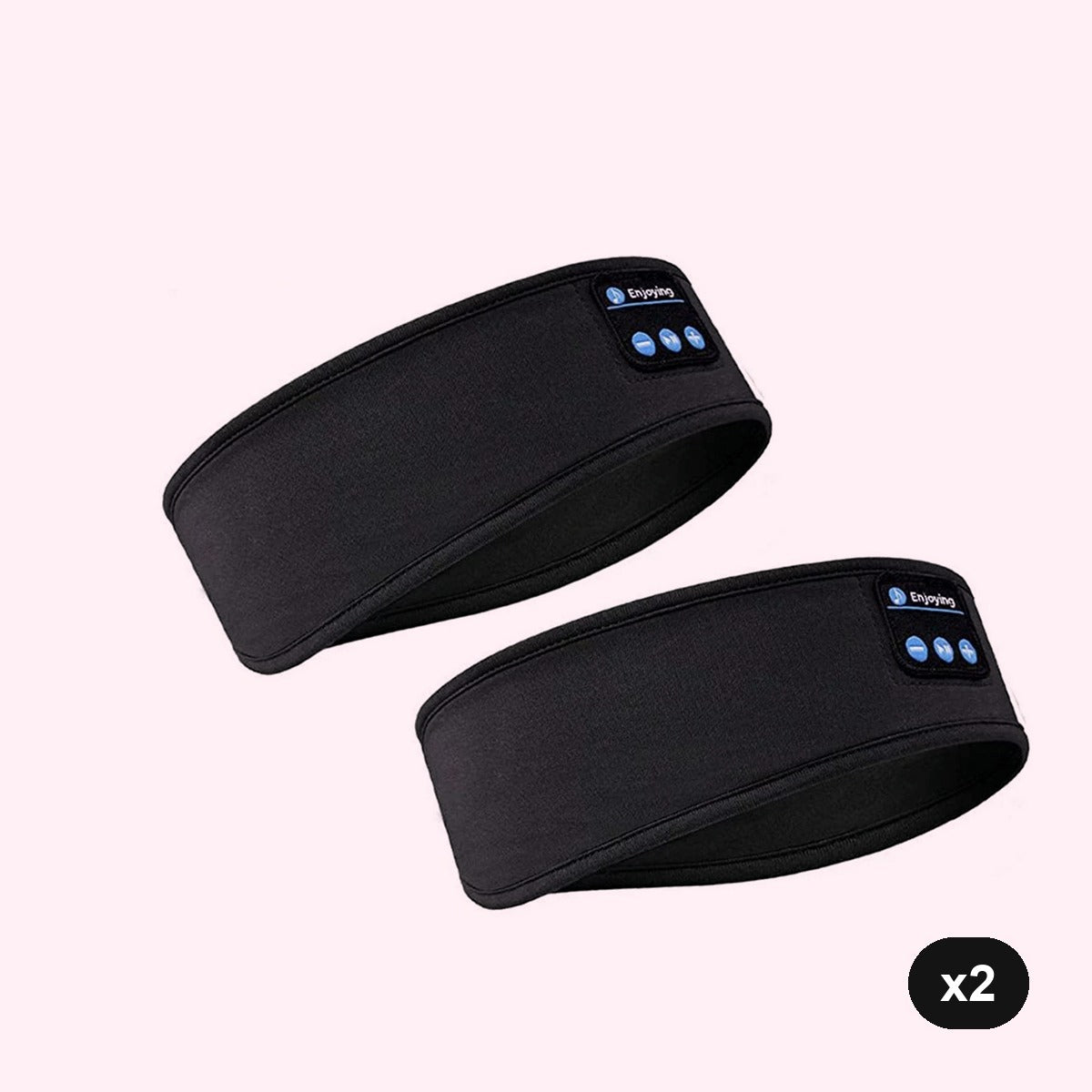 Pair of two GlowRest Sleep Headbands
