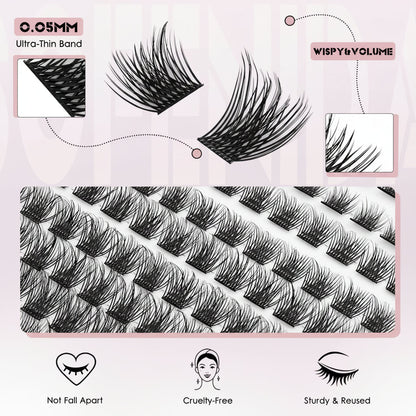 Salon Lash Lift Kit – 0.05 mm cluster lash fibres and wispy volume details | Glow Vanta