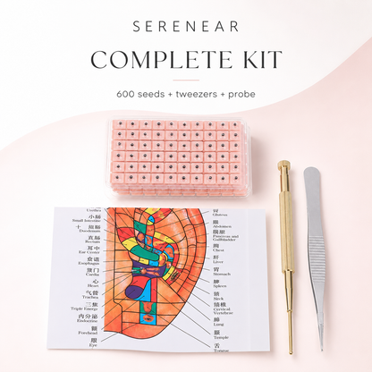 SerenEar Therapy Kit – Complete Kit with seeds, tweezers and probe | Glow Vanta