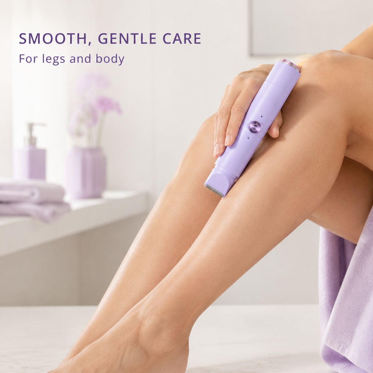SilkTouch Pro Purple used gently on legs and body