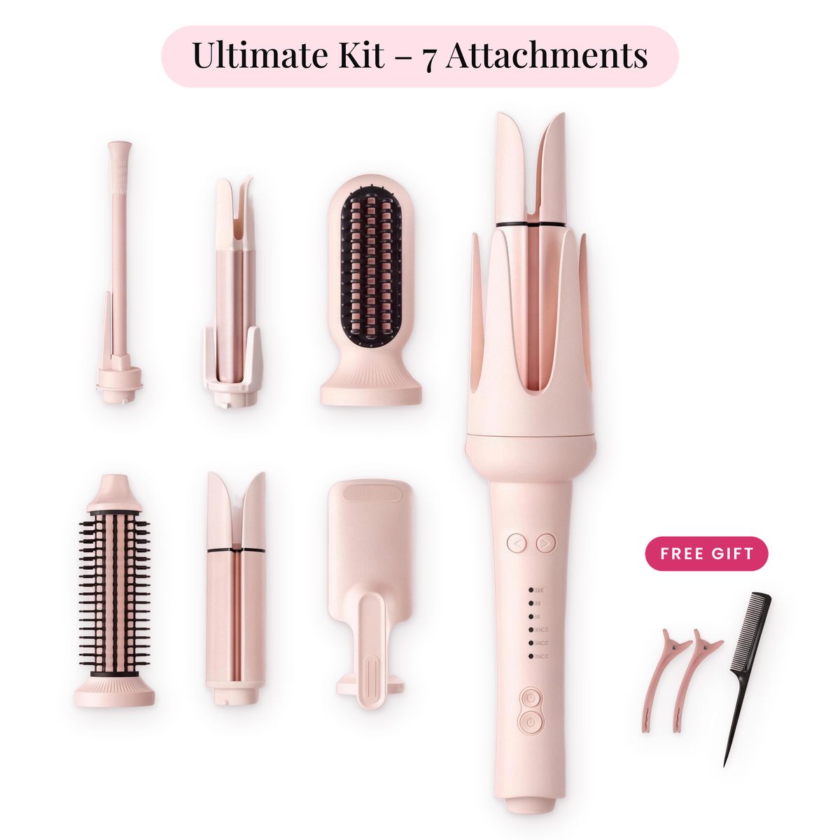 GlowCurl Pro – Ultimate Kit – 7 Attachments | Glow Vanta